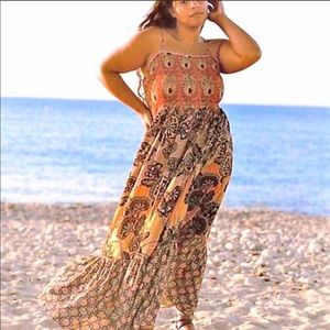 ANTHROPOLOGIE JAMILA SMOCKED MAXI DRESS